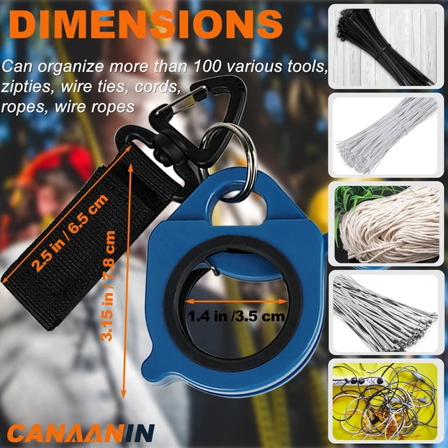 Alt view image 7 of 7 - CANAAININ Zip Tie Holder Cable Tie Holder Organizer Portable Safe Efficient Storage Organization (White, 4 Pack)