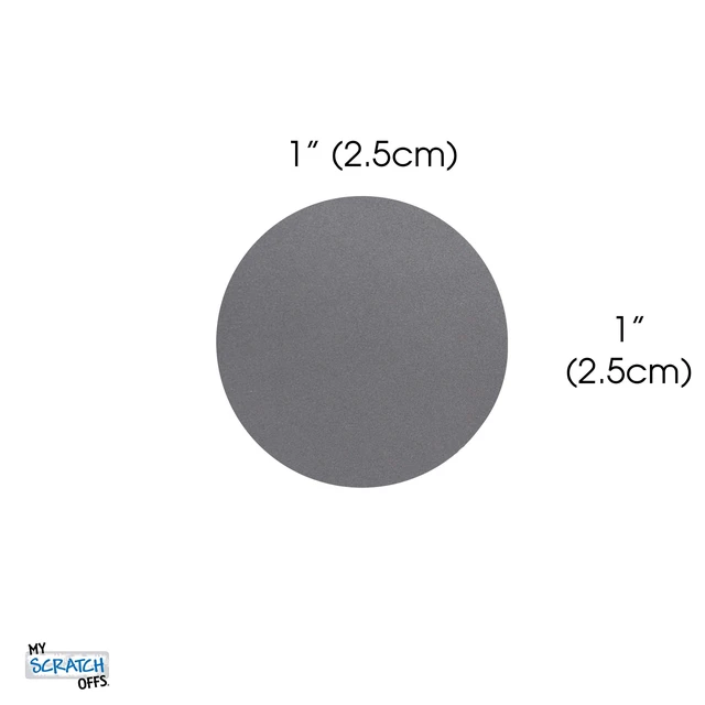 Alt view image 2 of 7 - 1 in Silver Round Scratch-Off Stickers, 500 Pack Ideal for bingo cards, raffle tickets, loyalty programs, classroom rewards, games, marketing campaigns, fundraising events