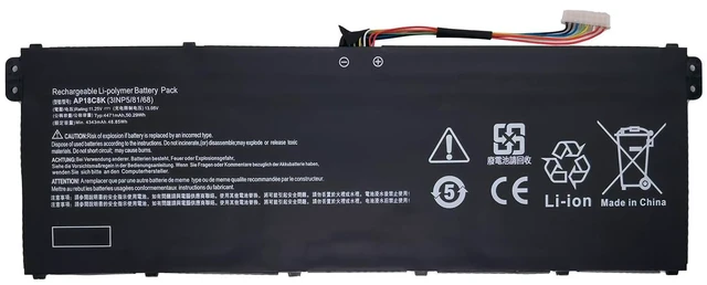 Main image of AP18C8K Laptop Battery Replacement for Acer Aspire 5 A514-52 A514-52-58U3 Chromebook 314 C933 Swift 3 SF314-42 SF314-57 SF314-57G SF314-58 Series 11.25V 50.29Wh 4471mAh