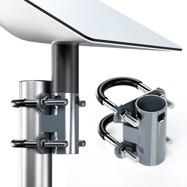 Main image of Universal U-Bolt Clamp Antenna Mount Bracket for Starlink V2 Pipe Adapter, Adjustable Heavy Steel Mast Pole U-Bracket for Starlink Satellite Dish Mounting Kit
