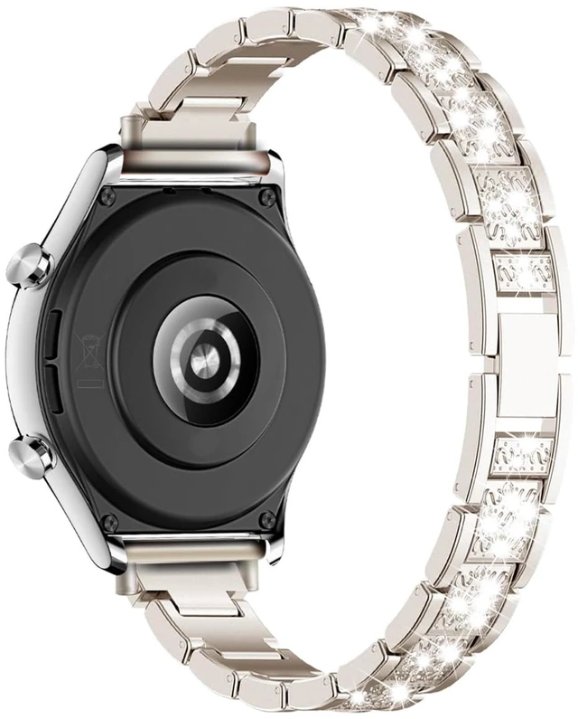 Main image of Bands Compatible with Fitpolo AR-01 Smartwatch Band for Women, Metal Jewelry Sparkly Diamond Thin Replacement Compatible for aeac AR-01 Smartwatch