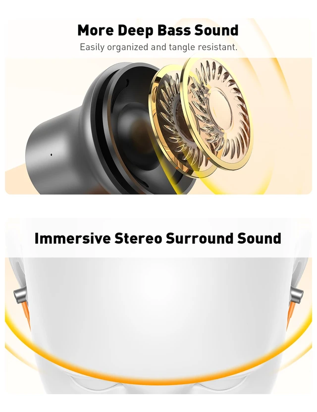 Alt view image 4 of 7 - USB C Headphones Wired Earbuds for Apple iPhone Duo 18 17 17e 16 16e 15 Pro USBC In Ear Buds with Mic Carrying Case,Corded Type C Earphones Headset for Samsung Galaxy S26 S25/Pixel 11 10 9 8 7 Android
