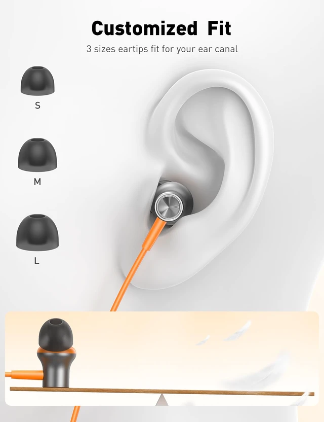 Alt view image 5 of 7 - USB C Headphones Wired Earbuds for Apple iPhone Duo 18 17 17e 16 16e 15 Pro USBC In Ear Buds with Mic Carrying Case,Corded Type C Earphones Headset for Samsung Galaxy S26 S25/Pixel 11 10 9 8 7 Android