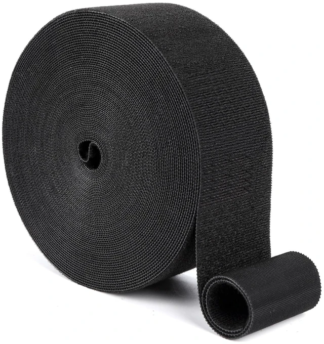Main image of 2In x 50Ft Reusable Cable Ties Hook and Loop Roll Tie Down Straps, Nylon Double-Sided Strips, Adjustable Multi-Purpose Wrap Fasteners forOffice, Home, Data Center
