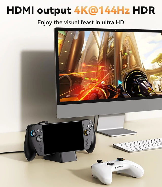 Alt view image 4 of 7 - Docking Station for ROG Xbox Ally X/ROG Xbox Ally, Portable TV Dock Station Replacement with 4K@144Hz HDMI Adapter/Gigabit Ethernet/2 USB-A Port/100W USB-C Port