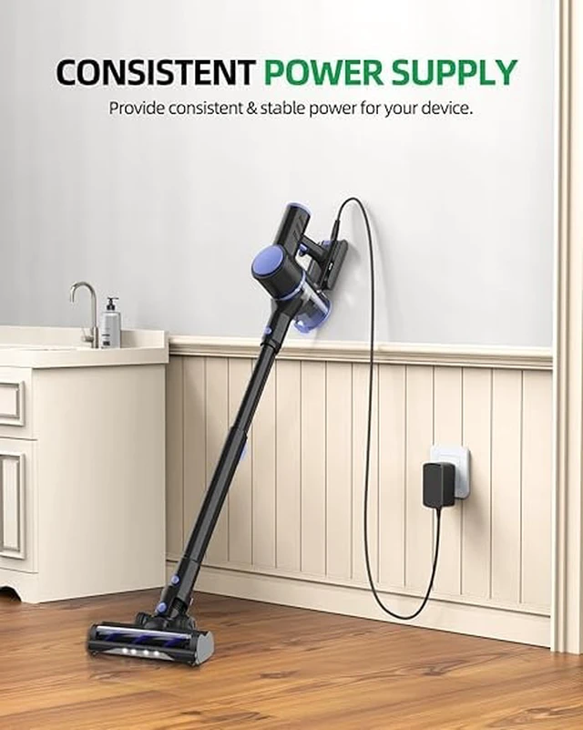 Alt view image 7 of 7 - Charger for INSE Cordless Vacuum Cleaner N5 N5S N6 N6S V70 Adapter Replacement for INSE N500 N550 N560 N570 N6-1 N6-2 N600 N650 N660 AC Adapter Power Supply, Output 27V 22.2V, TP04-270080U