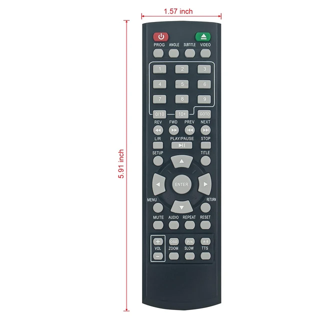 Alt view image 5 of 7 - LR03 XL-6046 Replace Remote Control fit for Onn DVD Player 100008761 100093892 ONA18DP001 ONA19DP005 100008761OA