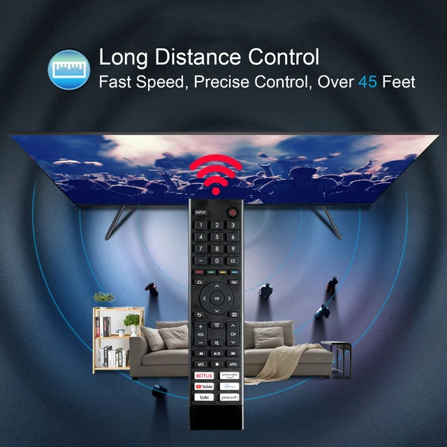 Alt view image 2 of 5 - ERF3J80H Replacement Remote Control Fit for Hisense 4K UHD Android Smart TV