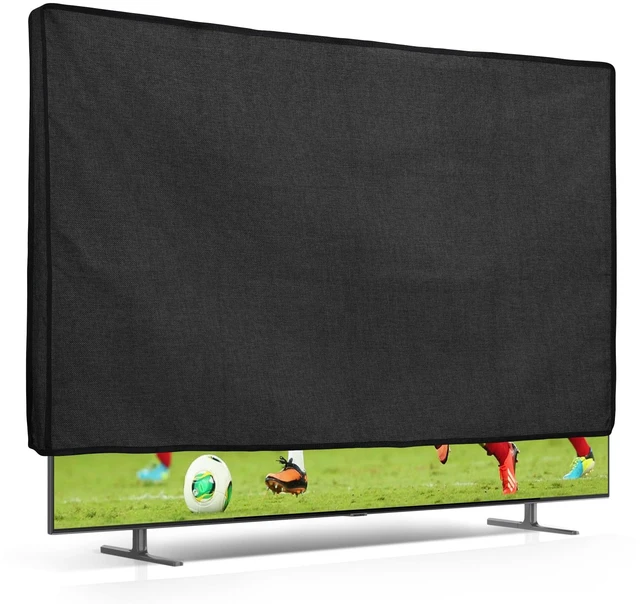 Main image of Dust Cover for 65" TV - Linen Display Protector - Protect Your Screen - Dark Grey