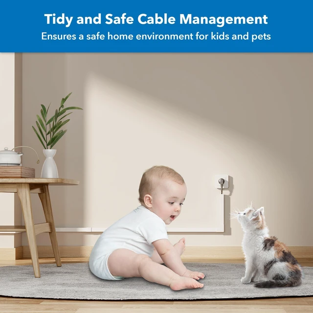 Alt view image 5 of 7 - 157in Cord Hider Kit Paintable Cable Raceway for TV Cables, Wires, and Power Cords, Wire Cover & Cable Concealer, Fire-Retardant Design, Incl. Corners & Connectors, Fits 2-3 Cables White