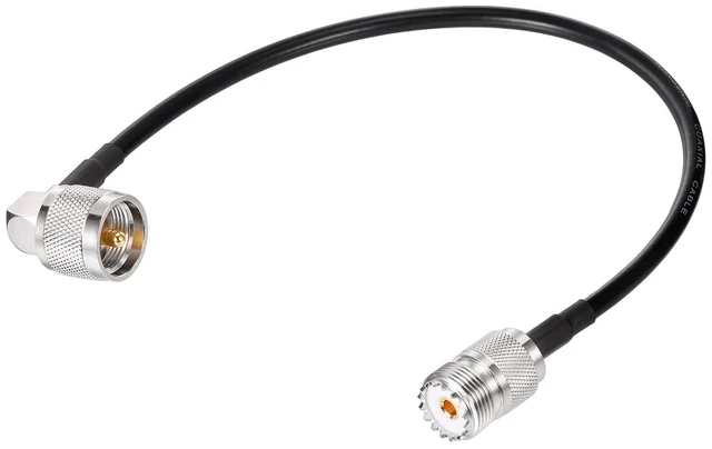 Alt view image 2 of 7 - CB Coax Cable 12inch RG58 PL259 to SO239 Jumper for Analyzer 2pack UHF Male to Famale PL259 Cable Extension for Radio Antenna Scanner Antenna Analyzer Dummy Load SWR Meter etc