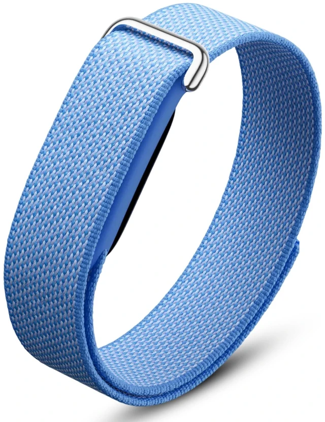 Main image of Woven Nylon Loop Band Compatible with Google Fitbit Air, Stretchy Breathable Sport Strap, Adjustable Elastic Replacement Wristband with Metal Buckle for Men Women