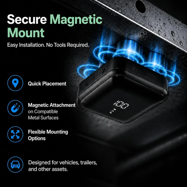 Alt view image 3 of 7 - 4G LTE Magnetic GPS Tracker for Vehicles, No Subscription Fee, Rechargeable Car Tracker, Up to 3 Months Standby, 180-Day Route History, Geo-Fence and Movement Alerts