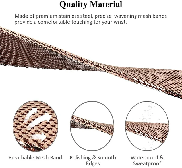 Alt view image 4 of 7 - Strap for Fitbit Inspire 2, Stainless Steel Metal Band Replacement Wristbands Waterproof Bracelet Accessories for Inspire 2 Women Men