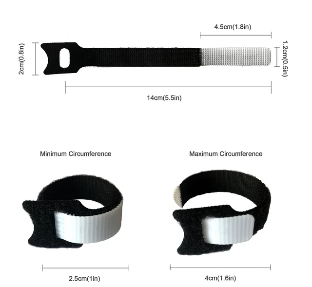 Alt view image 6 of 6 - 1/2" Write on Cinch Straps - Reusable Fastening Cable Straps - Identify Quickly Cord Labels Cable Organizer- for Data Centers Telecom MRO Audio/Video Applications (50)