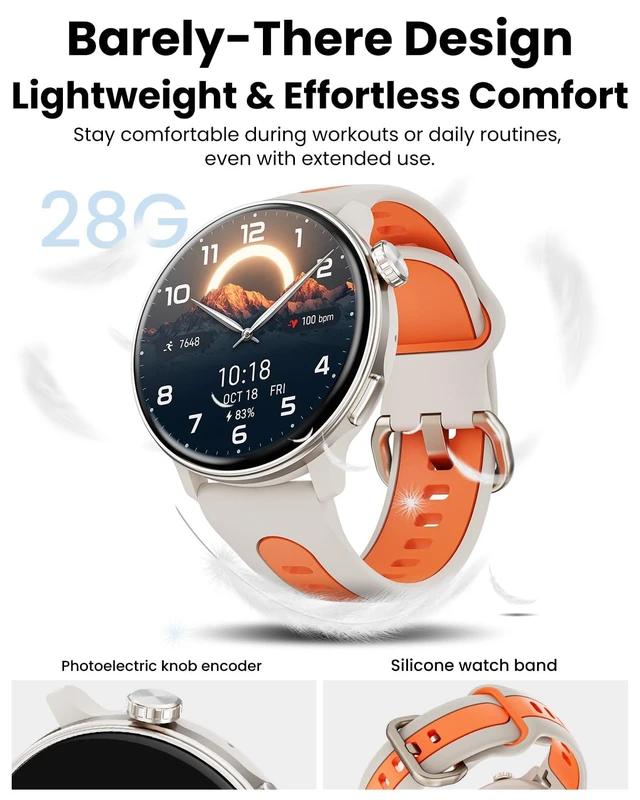 Alt view image 7 of 7 - Smart Watches for Men Women GPS, 1.43" AMOLED Screen Smart Watch, Smartwatches CompassCompatible with Android & iOS (Bluetooth Call Answer/Dial), Multiple Sports Modes Fitness Tracker