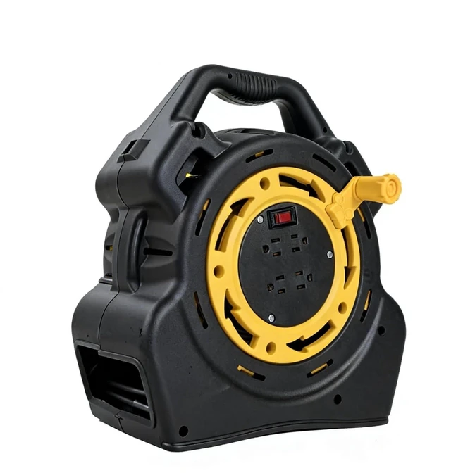 Main image of 30 Ft Retractable Extension Cord Reel with 4 Outlets, 16/3 SJTW Heavy Duty Power Strip, 10A 1625W Overload Protection & Master Switch (30ft)