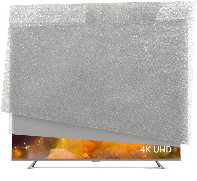 Main image of TV Wrap Cover for Moving & ShippingDouble-Layer Thick Bubble Cover for Moving - Internal Bubble Design, Reusable Protective Wrap Fits Many 43-65 Screens (61x37)