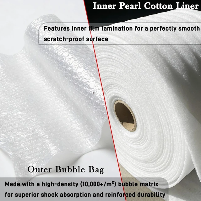 Alt view image 6 of 7 - TV Wrap Cover for Moving & ShippingDouble-Layer Thick Bubble Cover for Moving - Internal Bubble Design, Reusable Protective Wrap Fits Many 43-65 Screens (61x37)