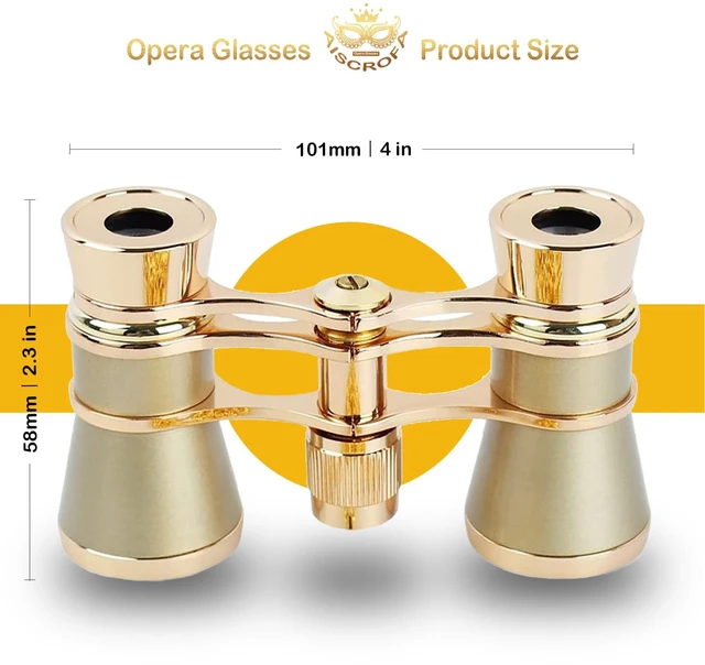 Alt view image 3 of 7 - Opera Glasses,3X25 Theater Binoculars with Foldable and Extendable Handle,Mini Binocular Compact Lightweight,Portable Theater Glasses for Adults Kids Women in Musical Concert