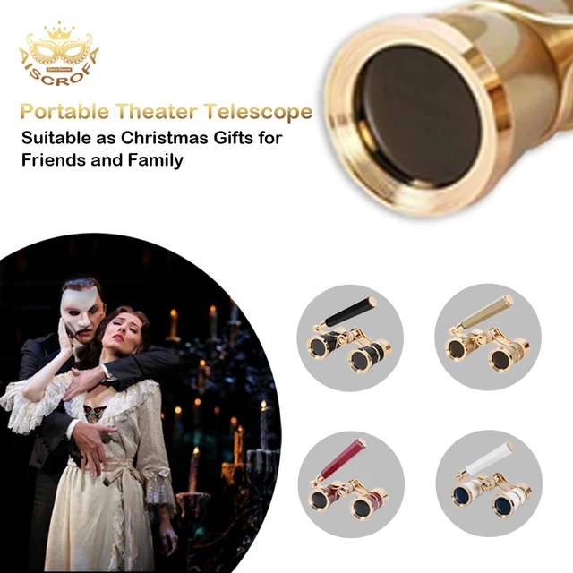 Alt view image 6 of 7 - Opera Glasses,3X25 Theater Binoculars with Foldable and Extendable Handle,Mini Binocular Compact Lightweight,Portable Theater Glasses for Adults Kids Women in Musical Concert