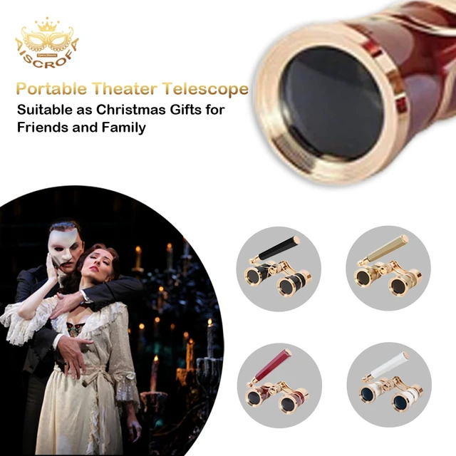 Alt view image 6 of 7 - Opera Glasses,3X25 Theater Binoculars with Foldable and Extendable Handle,Mini Binocular Compact Lightweight,Portable Theater Glasses for Adults Kids Women in Musical Concert
