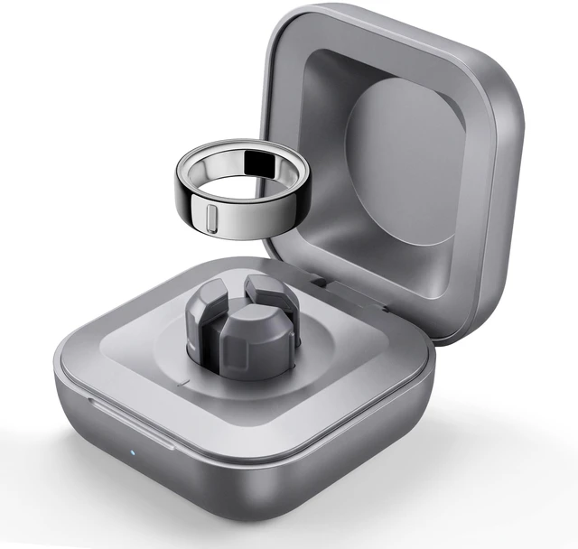 Main image of Smart Ring Portable Charging Case 600mAh Compatible with Ou-ra Ring Gen 4 Ou-ra Ring 4 Charger; 600mAh Travel Wireless Charger Fits Sizes 7, 8, 9, 10, 11, 12, 13; With Cable; Not For Gen 3 Or Gen 5