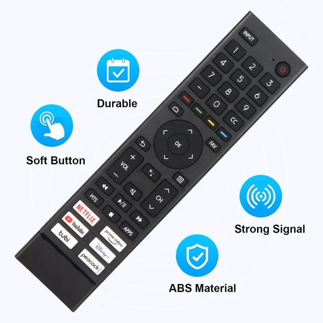 Alt view image 7 of 7 - New Upgraded ERF3J80H Universal Replaced Remote Fit for All Hisense 4K UHD Android Smart TV A6G U6G U8G Series75A6G 70A6G 65A6G 60A6G 55A6G 50A6G 43A6G 55U68G 50U6G 65U6G 75U6G 50U68G[NO Voice Command