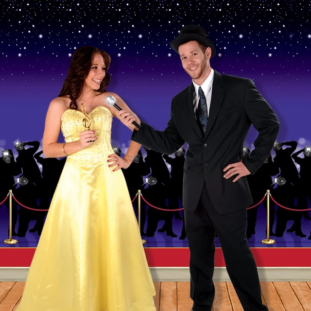 Alt view image 3 of 7 - Hanging Backdrop, Durable Plastic Wall Covering, 4' x 30' Full Coverage Wall Decorations for Parties, Anniversaries, Holiday Events, Festive Photo Booth Background, Starry Night Sky