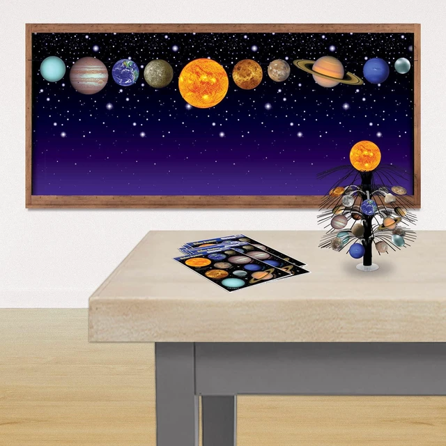 Alt view image 5 of 7 - Hanging Backdrop, Durable Plastic Wall Covering, 4' x 30' Full Coverage Wall Decorations for Parties, Anniversaries, Holiday Events, Festive Photo Booth Background, Starry Night Sky