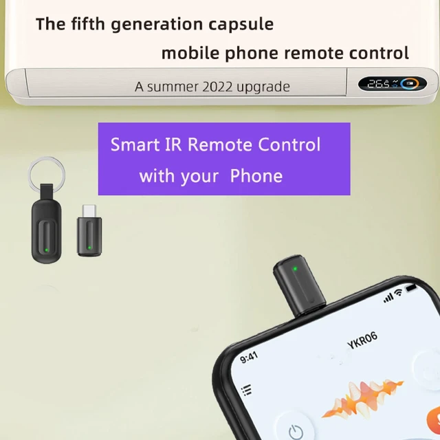 Alt view image 2 of 7 - Mini Smartphone IR Remote Controller Adapter, Type C Universal Smart IR Controller, Android Mobile Phone Infrared Control for TV DVD Player Refrigerator Light