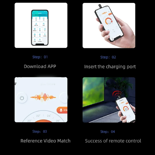 Alt view image 6 of 7 - Mini Smartphone IR Remote Controller Adapter, Type C Universal Smart IR Controller, Android Mobile Phone Infrared Control for TV DVD Player Refrigerator Light