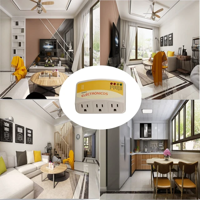 Alt view image 4 of 7 - Surge Protector,120V 12A 1440W Voltage Protector with 3 Outlet Plug,for Home Appliance Multi Function Plug,Electronic Surge Protector for Refrigerator for TV/PC/Refrigerator 1 Pack