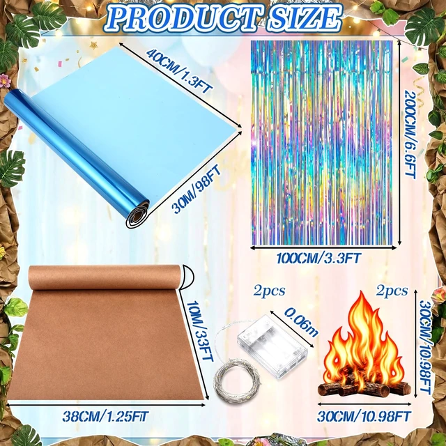 Alt view image 2 of 6 - 7 Pcs Waterfall Landscaping Kit for Classroom Vbs Decorations DIY Rainforest Campfire Backdrop with LED Light Bible Story Scene 3D Stream Props Vacation Bible School Jungle Church Event 2026