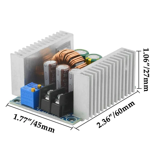 Alt view image 5 of 6 - 20A 300W High-Power Buck Converter Module DC 6-40V to DC 1.2-36V Adjustable Constant Voltage Constant Current Power Module Charging Drive with Short Circuit Protection