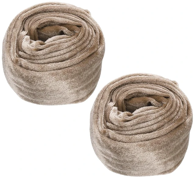 Main image of 4.9ft Chandelier Chain Cord Cover, 2 Pcs Velvet Cloth Fabric Chain Sleeve Decorative Cord Covers for Chandelier Wires Swing Cable, Zipper Style, Beige