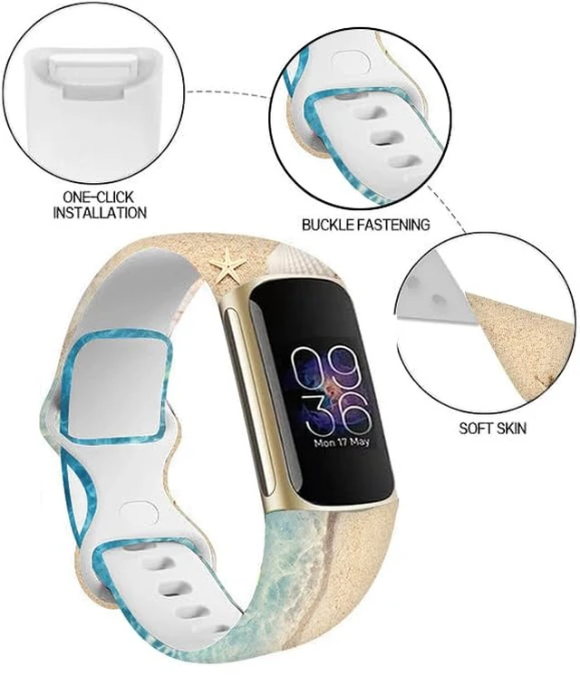 Alt view image 2 of 6 - Sport Bands Compatible with Charge 6 /Charge 5 for Women Men,Soft Waterproof Replacement Straps Wristbands for Charge Advanced Fitness Tracker-7