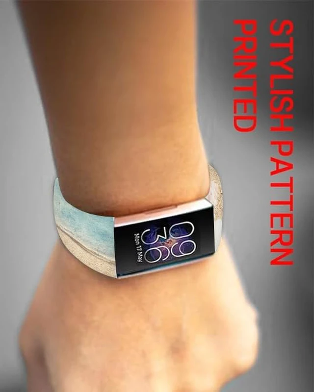 Alt view image 5 of 6 - Sport Bands Compatible with Charge 6 /Charge 5 for Women Men,Soft Waterproof Replacement Straps Wristbands for Charge Advanced Fitness Tracker-7