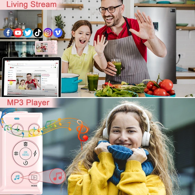 Alt view image 4 of 6 - Digital Camera FHD 1080P Digital Point and Shoot Camera with 18X Zoom Anti Shake, 48MP Compact Small Vlogging Camera for Boys Girls Kids Teens Adult Beginner