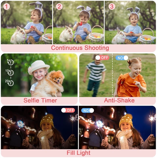 Alt view image 5 of 6 - Digital Camera FHD 1080P Digital Point and Shoot Camera with 18X Zoom Anti Shake, 48MP Compact Small Vlogging Camera for Boys Girls Kids Teens Adult Beginner