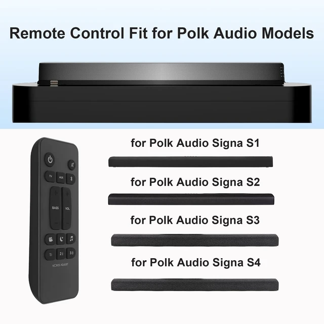 Alt view image 2 of 6 - Soundbar Remote Control for Polk Audio Sound bar,Replacement Remote for Polk Audio Signa S1,Signa S2,Signa S3,Signa S4 Surround Sound System with Subwoofer