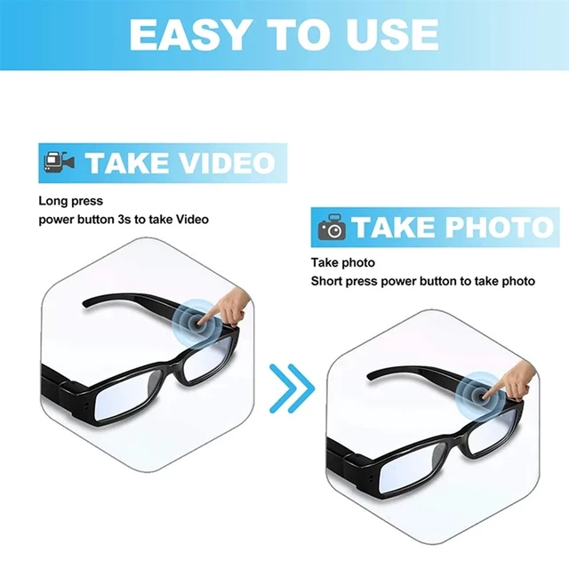 Alt view image 3 of 7 - Smart Camera Glasses for Action Sports, Anti Shake 1080P HD Video Recording Glasses, Action Camera for Men Women Outdoor, Photo & Video