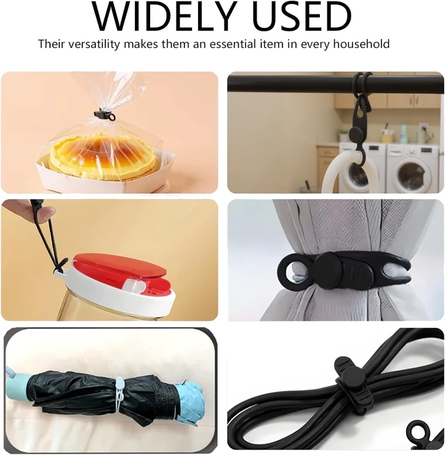 Alt view image 7 of 7 - 12 Pcs Silicone Cable Ties, Reusable Elastic Cable Wrap, Data Cable Organizer & Cord Management Straps, for Wires, Charger, Earphones, USB Cables, Cable Management Organizer for Home Office (12 pcs)