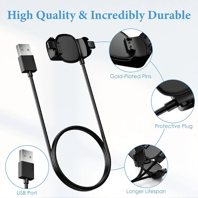 Alt view image 5 of 7 - 3 Pack Compatible with Disney-Magic Band Plus Charger 3.3ft Replacement Charger Only Compatible with Disney-Magic Band+, Black