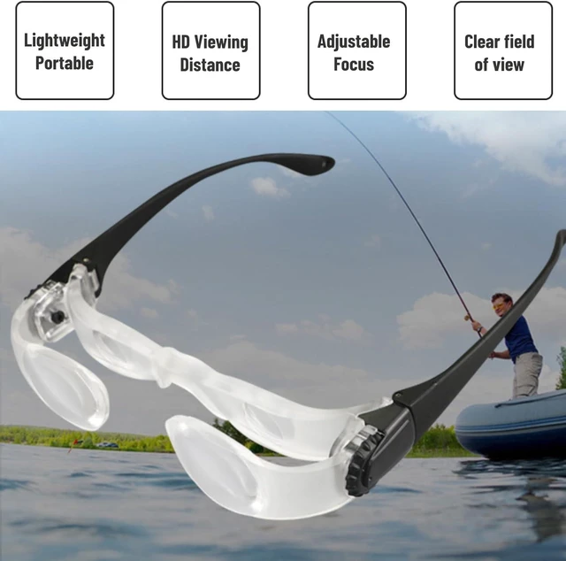 Alt view image 3 of 7 - Magnifying Glasses for Fishing, Hands Opera Glasses for Adults Kids, Professional Binocular Glasses for Bird Watching, TV, Sports, Concerts, Theater and Sightseeing (Myopia