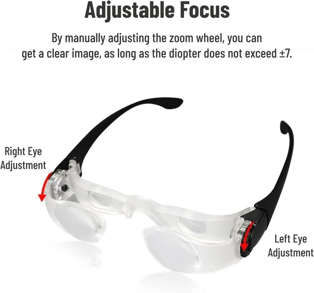 Alt view image 6 of 7 - Magnifying Glasses for Fishing, Hands Opera Glasses for Adults Kids, Professional Binocular Glasses for Bird Watching, TV, Sports, Concerts, Theater and Sightseeing (Myopia