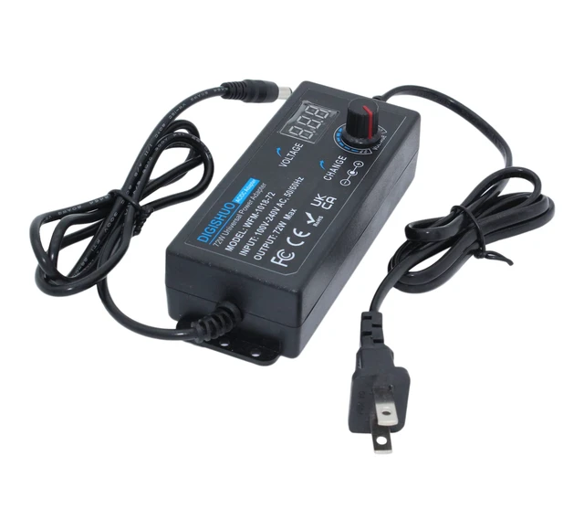 Alt view image 5 of 6 - 72W 24V 3A Adjustable Power Supply with LED Display 3-24V Variable Output, 8 Interchangeable Tips, Universal AC Input 100-240V, Home/Office Use