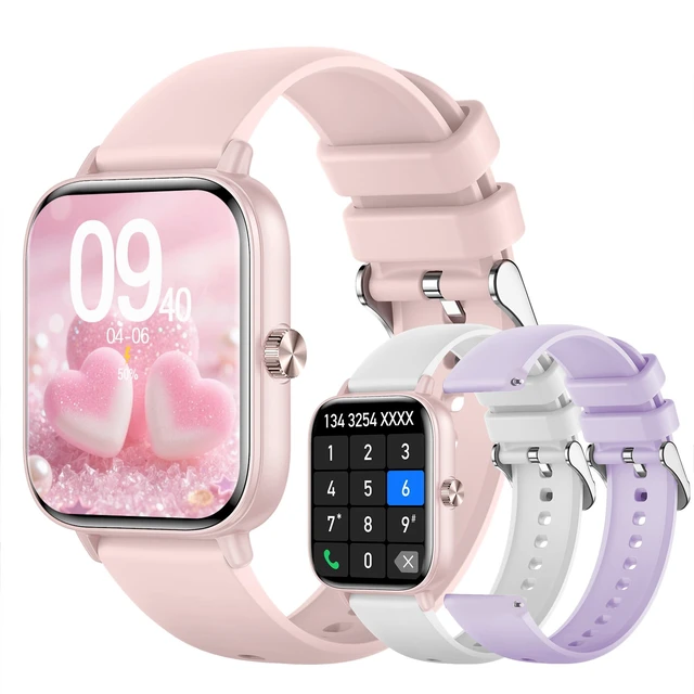 Main image of 1.85" Smart Watch for Women - Bluetooth Call, Fitness Watch DIY Dial(Pink) Heart Rate, Sleep Monitor, Pedometer, 120+Sports, DIY Watch Faces, IP68 Waterproof, Android/iOS Compatible Female Function