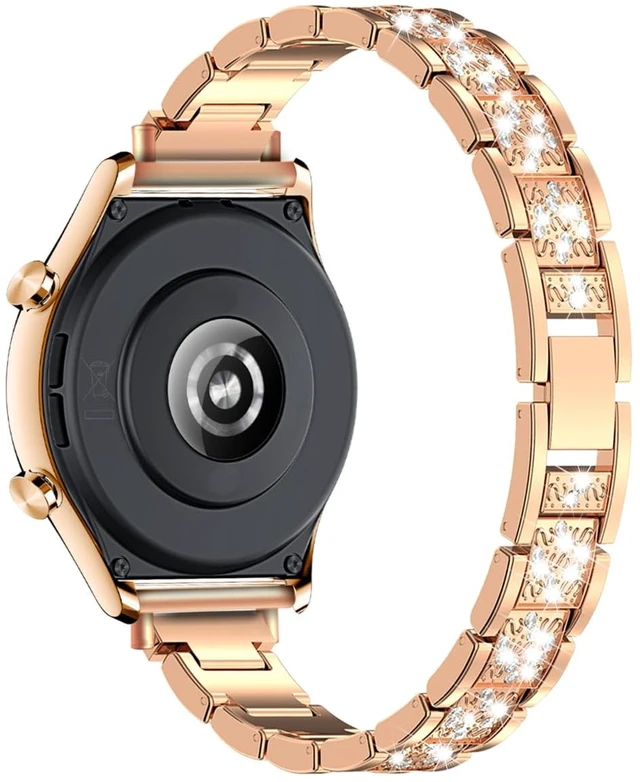 Main image of Bands Compatible with Fitpolo AR-01 Smartwatch Band for Women, Metal Jewelry Sparkly Diamond Thin Replacement Compatible for aeac AR-01 Smartwatch