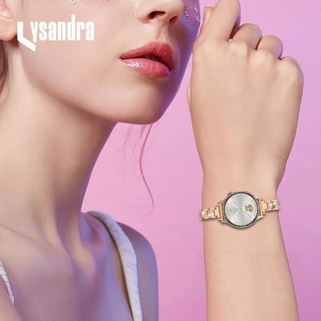 Alt view image 2 of 6 - Bands Compatible with Fitpolo AR-01 Smartwatch Band for Women, Metal Jewelry Sparkly Diamond Thin Replacement Compatible for aeac AR-01 Smartwatch